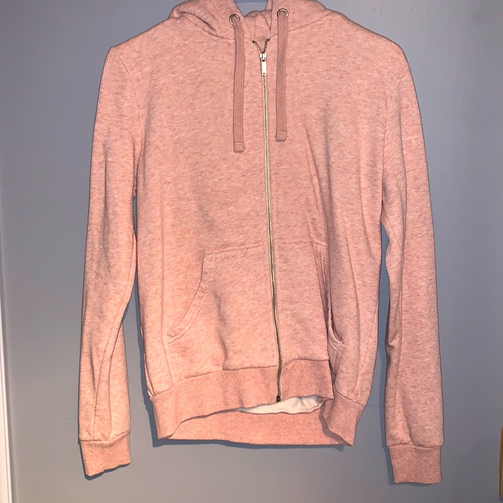 Light Pink Zip-Up Hoodie